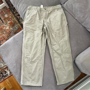 Men Carhartt Washed Duck Work carpenter cotton pants B11-DES 38x30